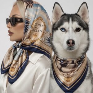 Les Yeux de la Riviera  Scarf 70cm x 70 cm